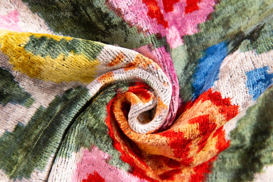 Canvello Handmade Velvet Floral Pillow – 16x24 Luxury Decorative Throw Cushion for Home Decor – Feather Down Insert, Vegetable-Dyed, Colorful Flower Accent for Sofa, Couch & Furniture,