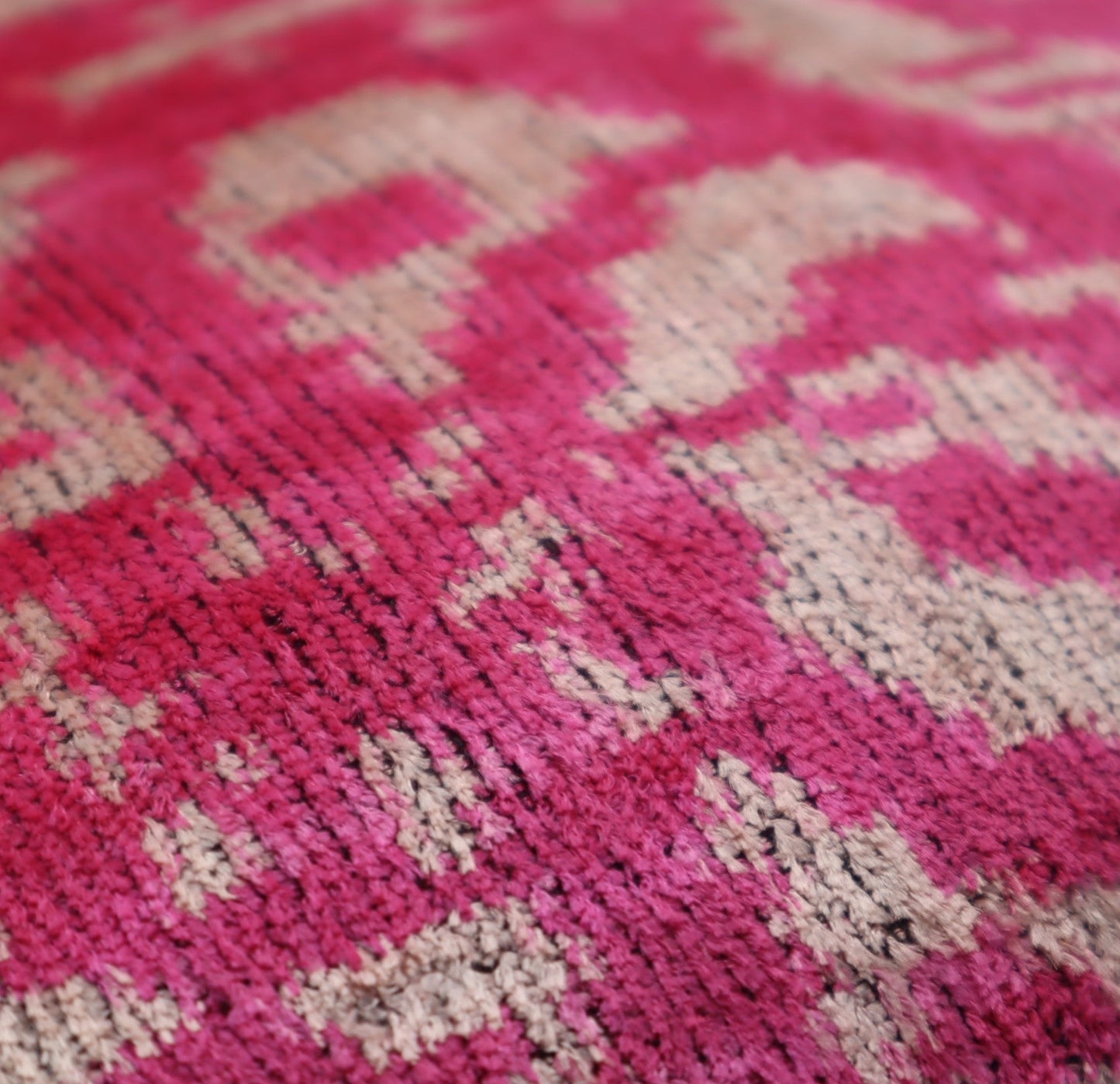 Canvello Decorative Pink Beige Geometric Throw Pillow Down Feather Filled - 16x16 in