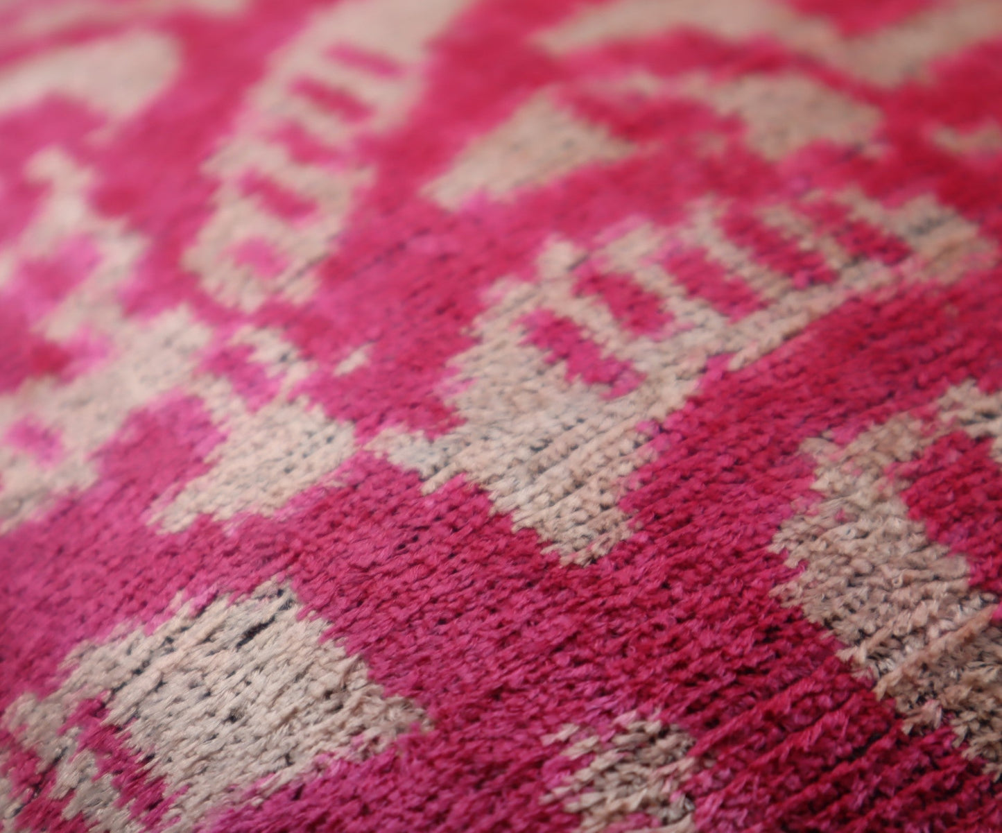 Canvello Decorative Pink Beige Geometric Throw Pillow Down Feather Filled - 16x16 in