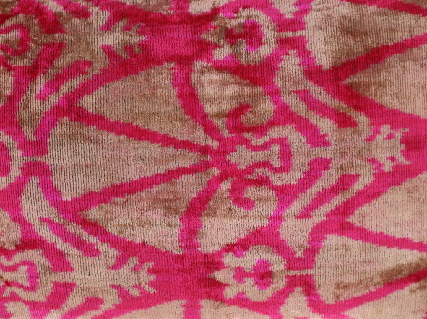 Canvello Decorative Pink Beige Geometric Throw Pillow Down Feather Filled - 16x24 in