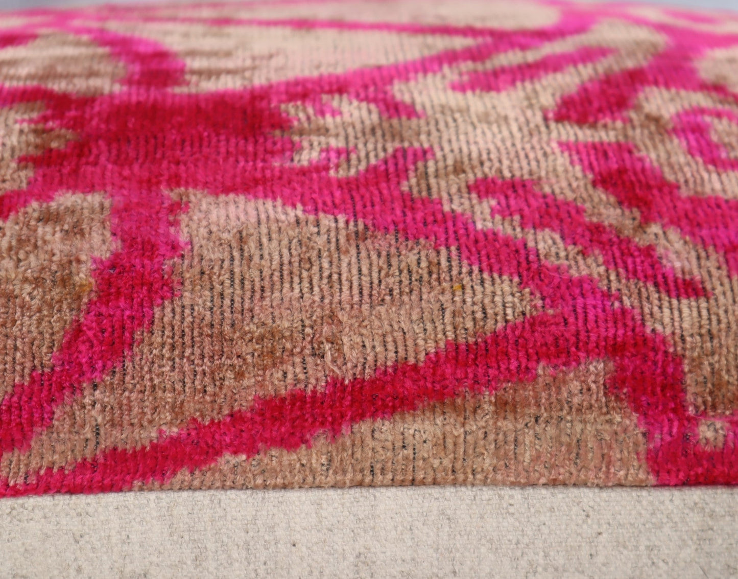 Canvello Decorative Pink Beige Geometric Throw Pillow Down Feather Filled - 16x24 in