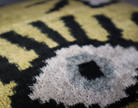 Canvello Handmade Luxury Handmade Velvet Silk Evil Eye Throw Pillow With Down Insert