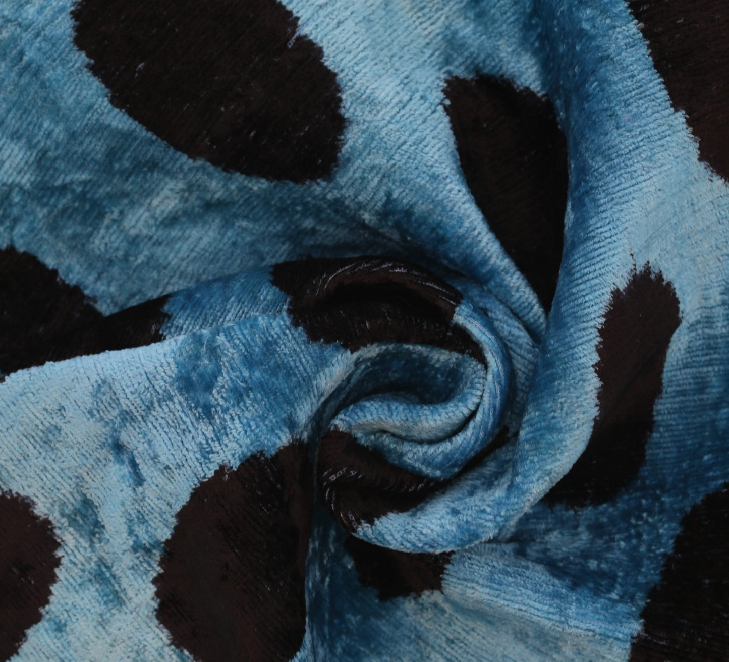 Canvello Handmade Velvet Lumbar Pillow in Blue and Black Polka Dot Design - High-Quality 16x24 Inch Decorative Accent with Premium Down Feather Insert