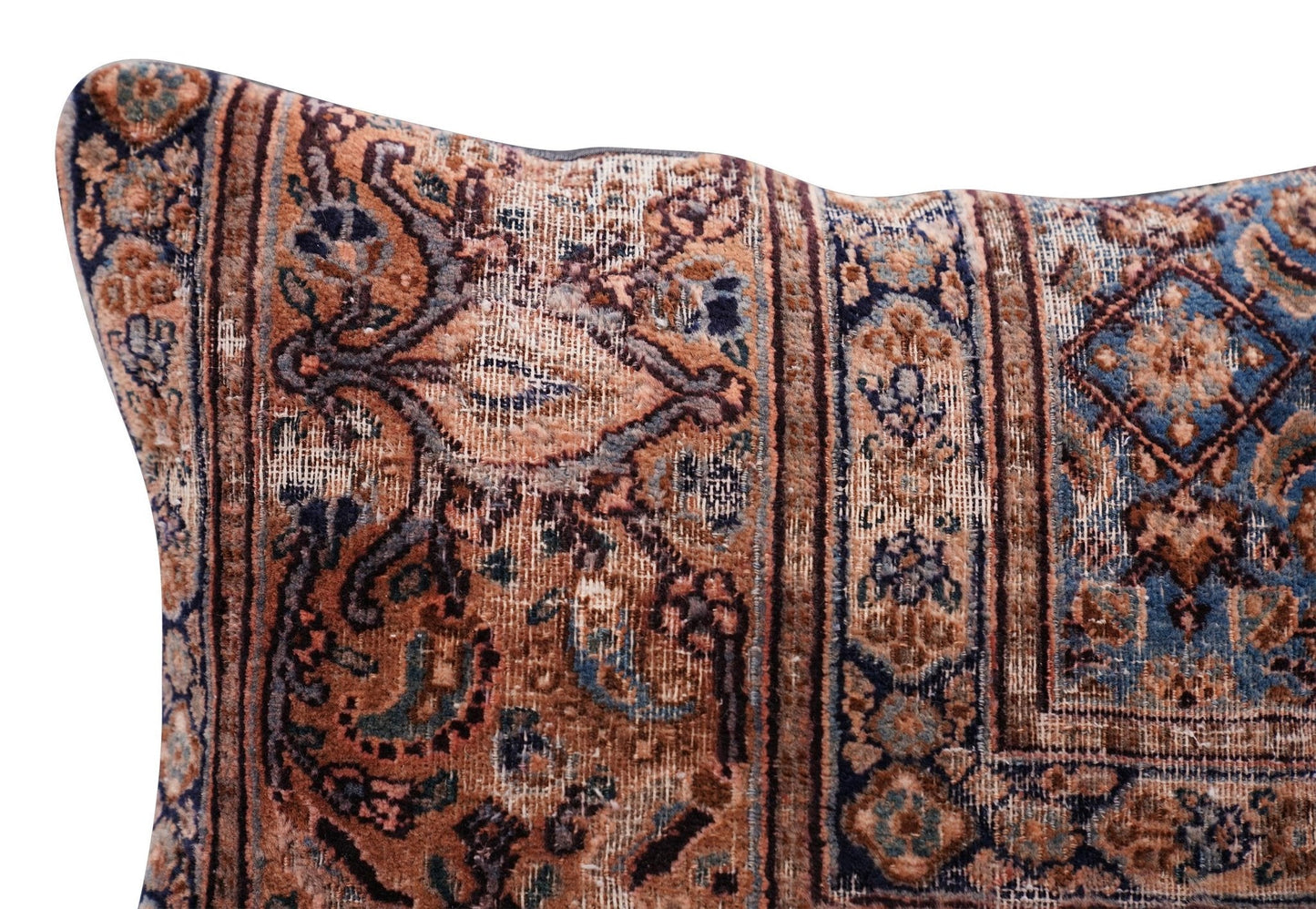 Canvello Kerman Rug Light Brown Throw Pillows - 18"x18"