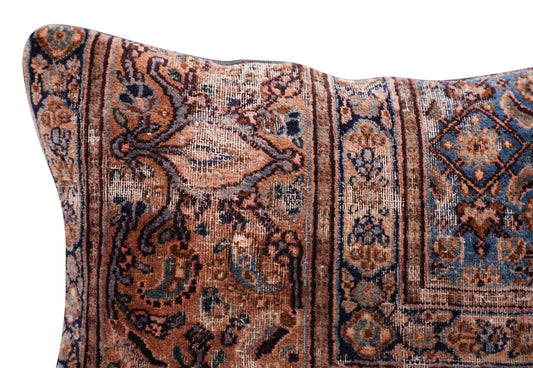 Canvello Kerman Rug Light Brown Throw Pillows - 18"x18"